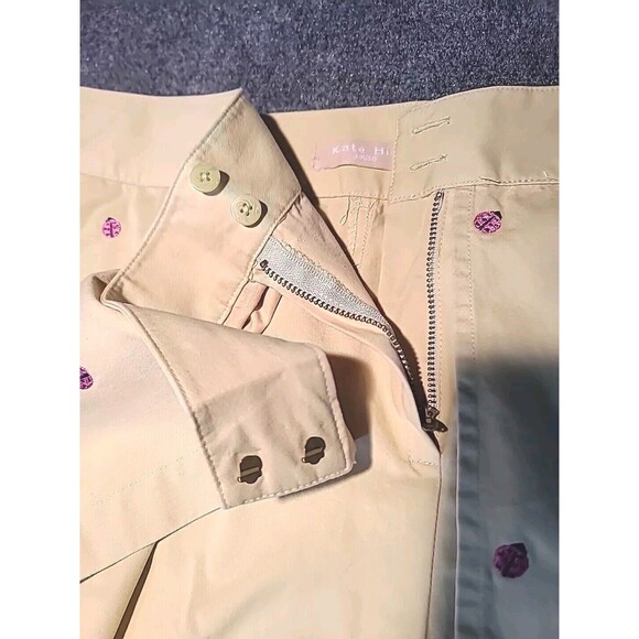 New NWT Kate Hill Casual Apple Green Embroidered Ladybug Skort Size 10 - Picture 6 of 12